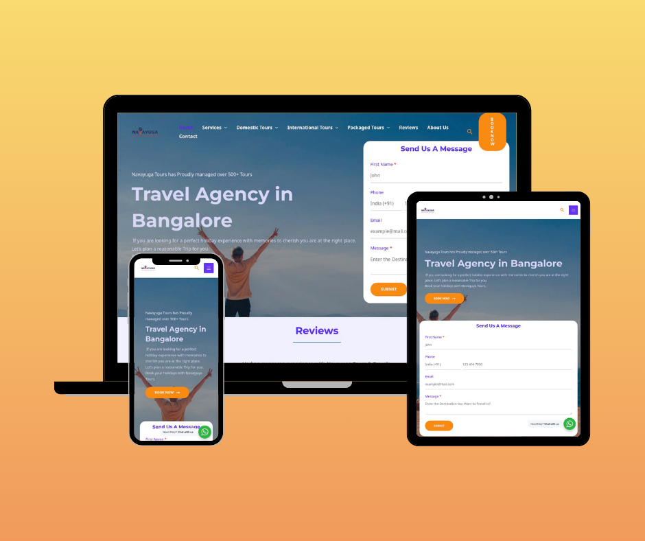 Navayuga Tours Website Design Portfolio