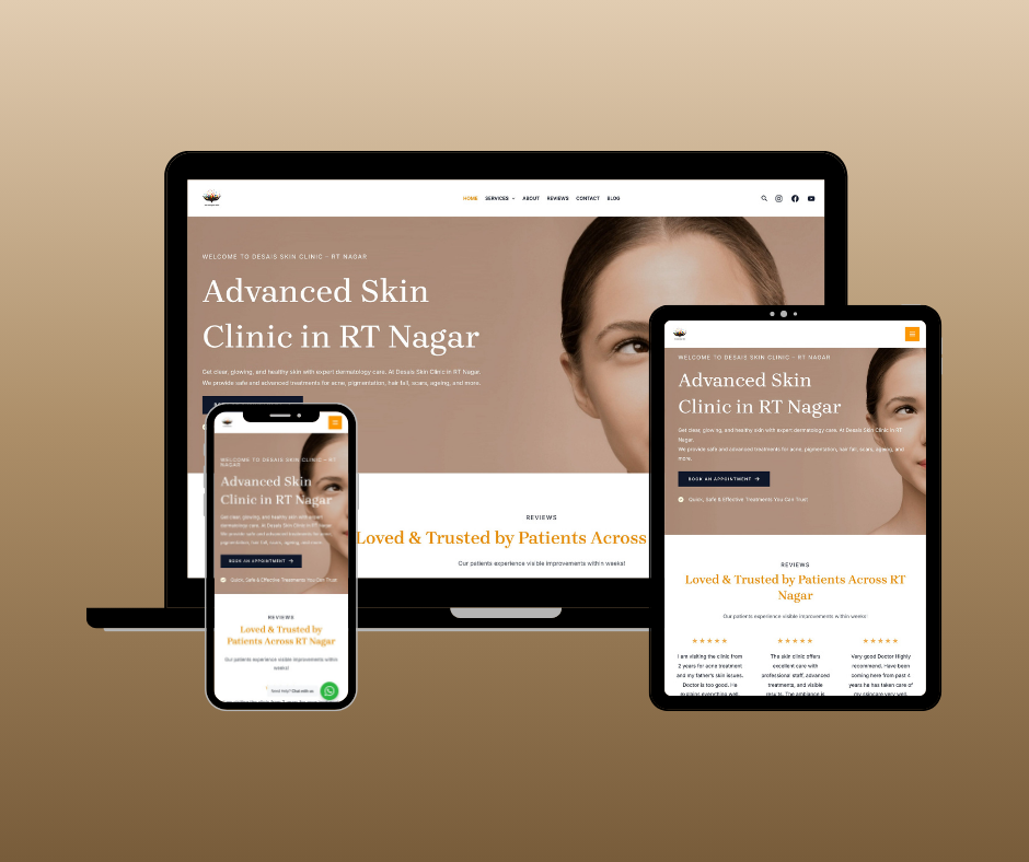 Desais Skin Clinic Website Design Portfolio