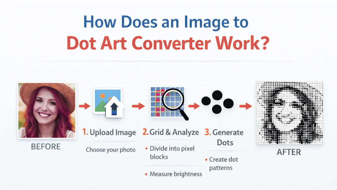 How Does an Image to Dot Art Converter Work?
